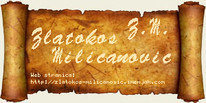 Zlatokos Milicanović vizit kartica